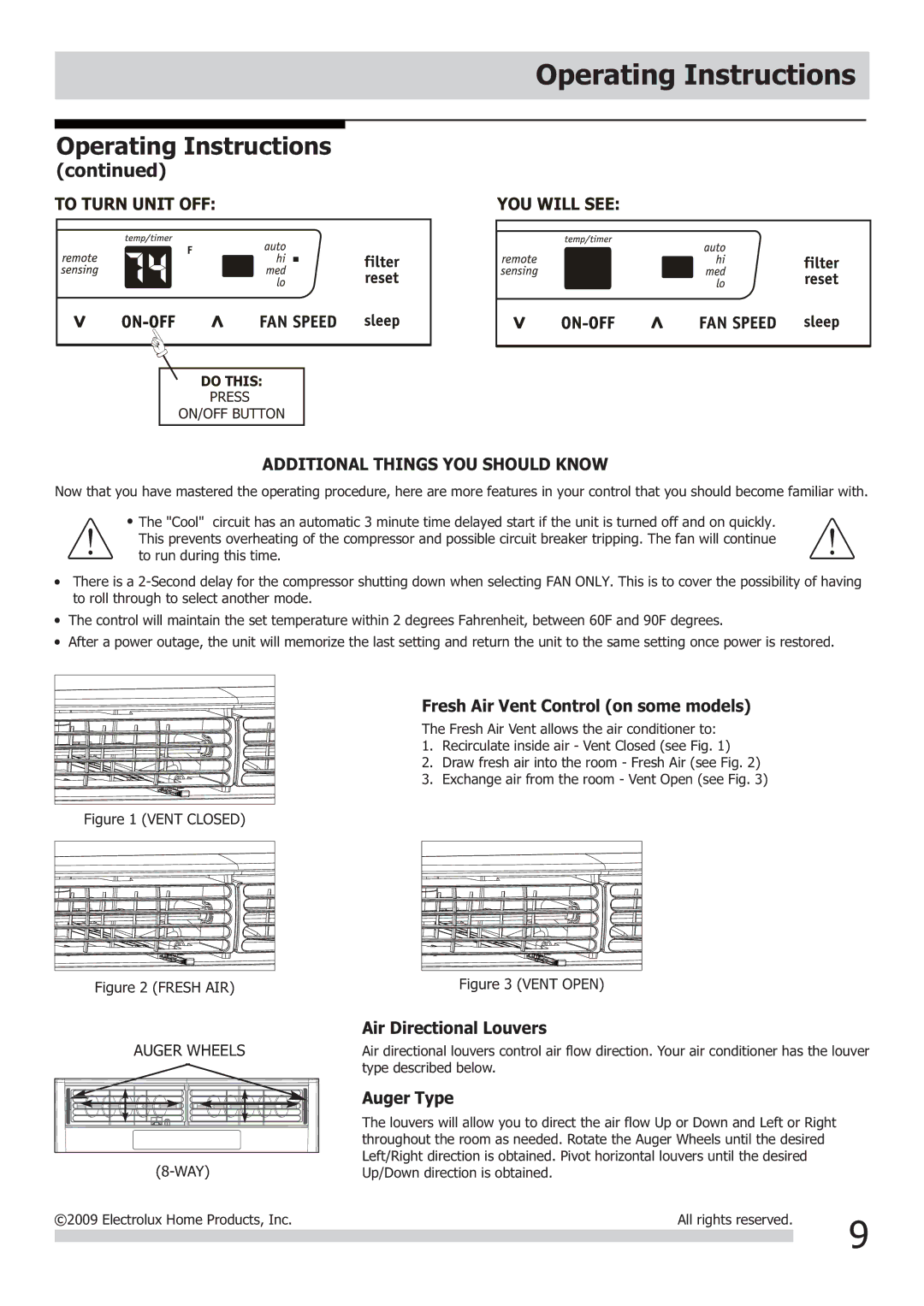 Frigidaire 2020218A0678 Additional Things YOU should Know, Fresh Air Vent Control on some models 