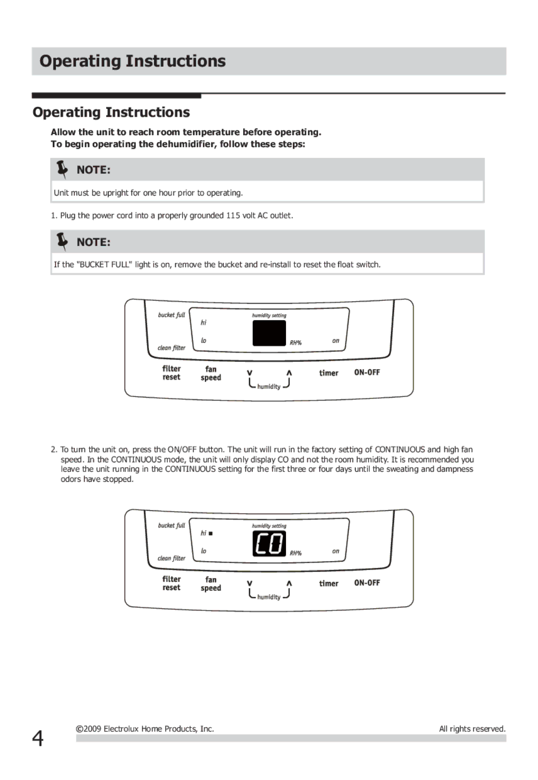 Frigidaire 2020266A0406 important safety instructions Operating Instructions 