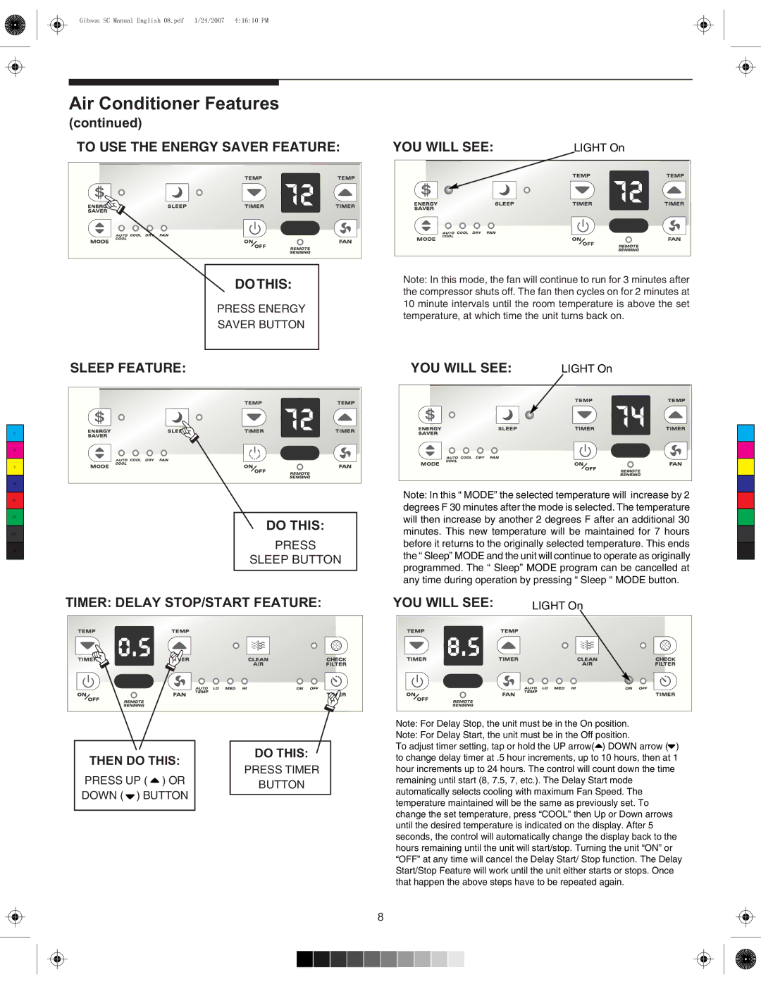 Frigidaire 220213A196 manual Do this, Timer Delay STOP/START Feature, 02%33%%.%29 %26544, 02%33%50   /2 $/7.  . 544 