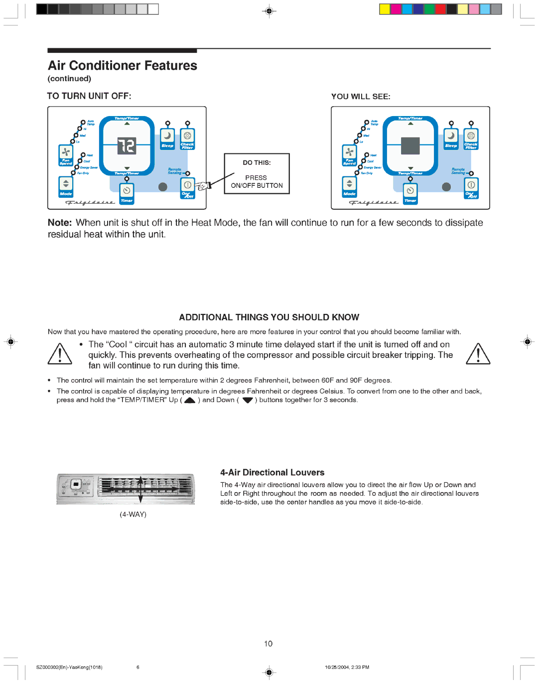 Frigidaire 220218A028 manual 