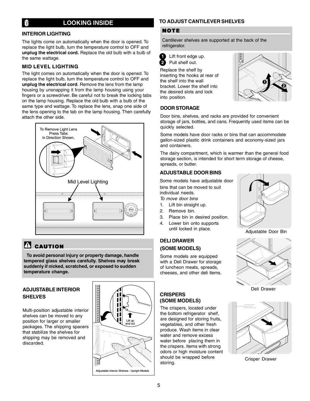 Frigidaire 297081600 warranty Looking Inside 