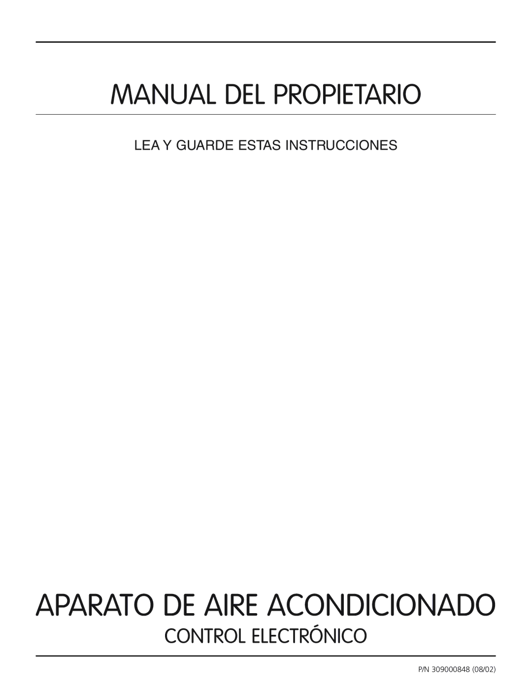 Frigidaire 309000848 manual Manual DEL Propietario 