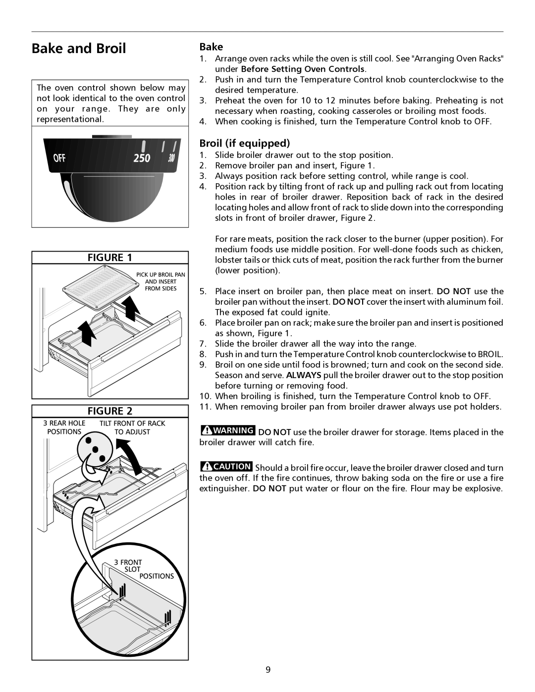 Frigidaire 316135932 important safety instructions Bake and Broil, Broil if equipped 