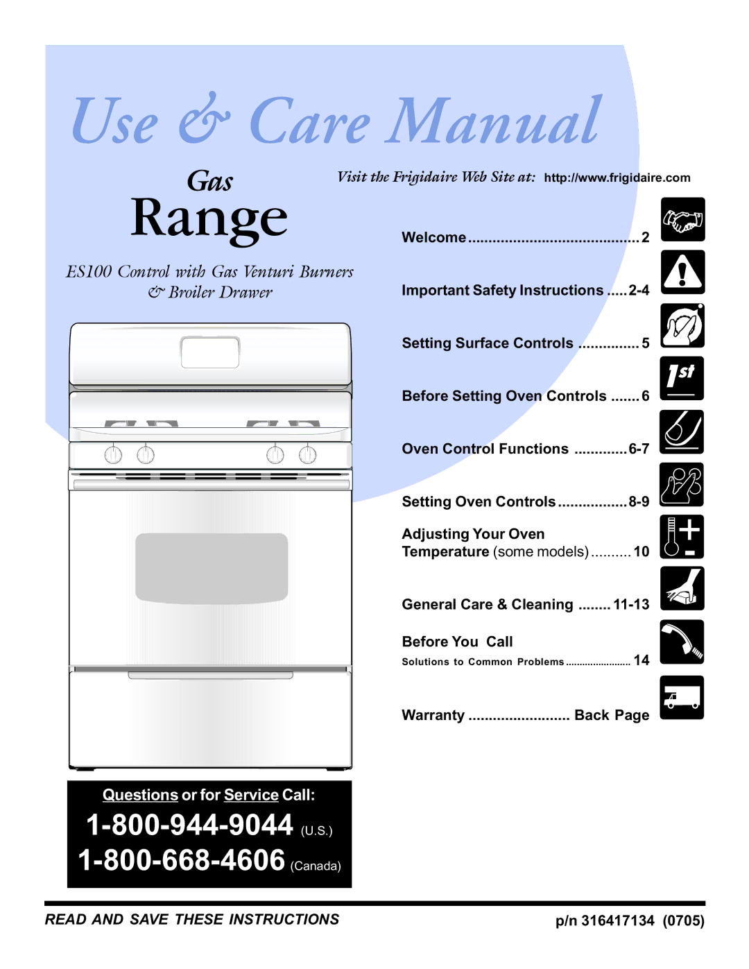 Frigidaire 316417134 important safety instructions Welcome, Important Safety Instructions, Before Setting Oven Controls 