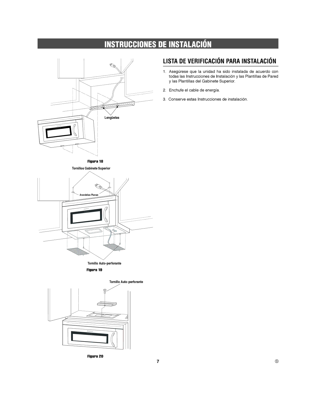 Frigidaire 316495060 manual Tornillos Gabinete Superior, Tornillo Auto-perforante 