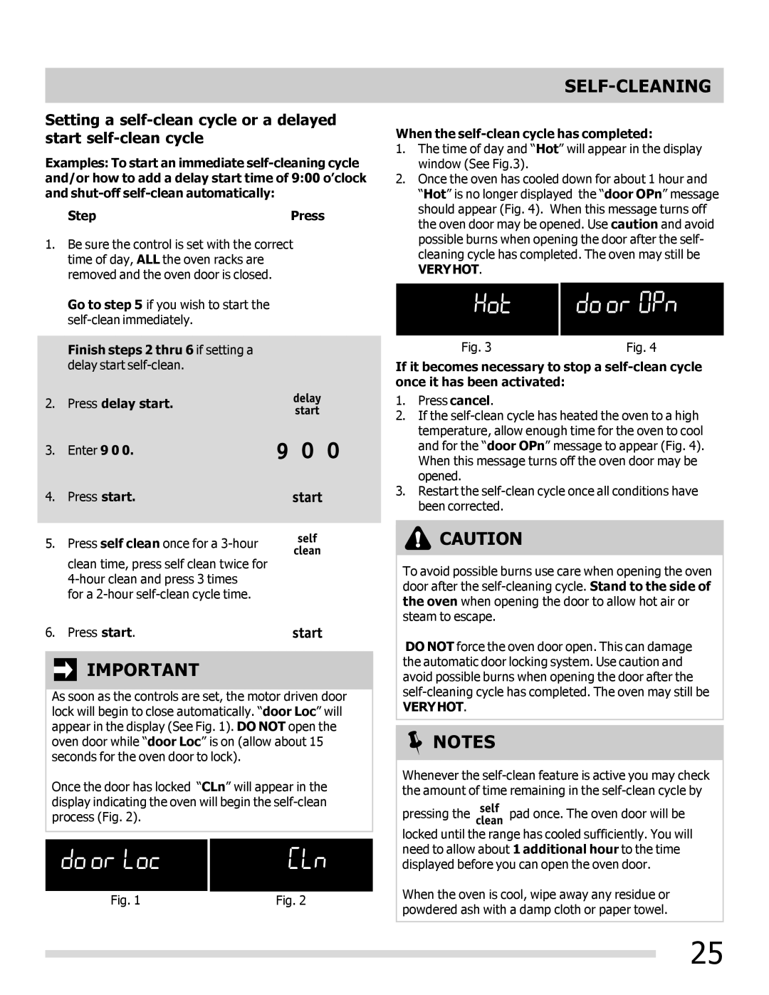 Frigidaire 316901207 important safety instructions When the self-clean cycle has completed, Veryhot 