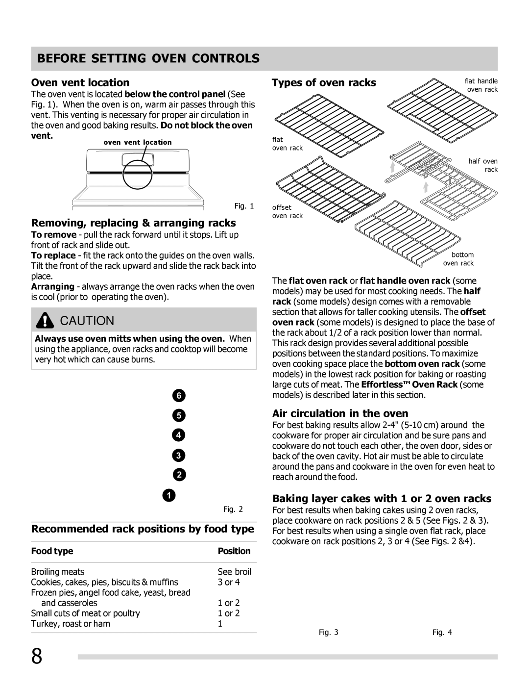 Frigidaire 316901207 important safety instructions Before Setting Oven Controls 