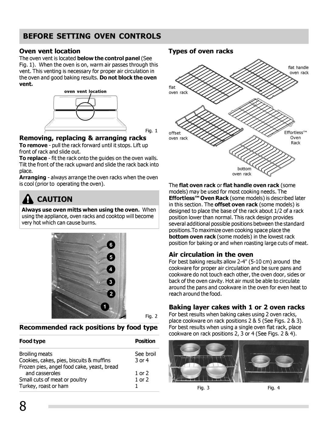 Frigidaire 316901309 important safety instructions Before Setting Oven Controls 