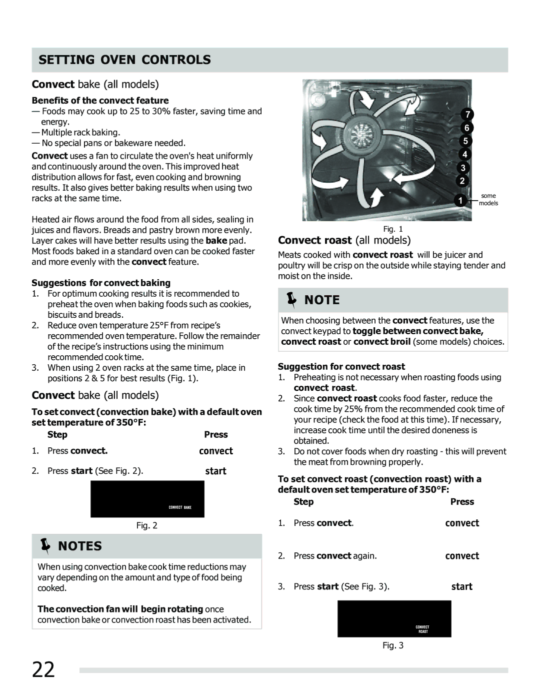 Frigidaire 316902202 Convect roast all models, Benefits of the convect feature, Suggestions for convect baking 