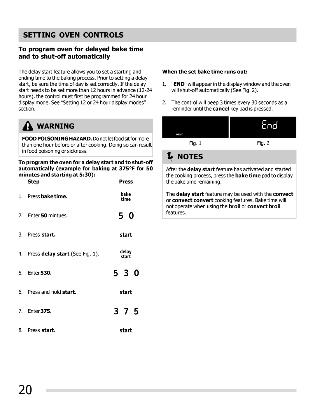 Frigidaire 316902300 important safety instructions Setting Oven Controls 