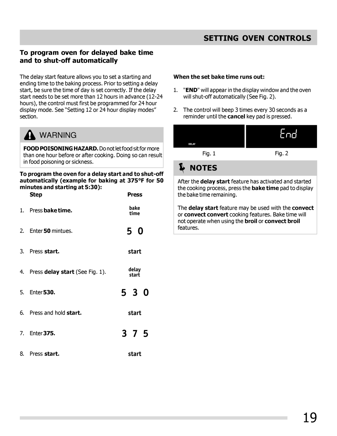 Frigidaire 316902304 important safety instructions Setting Oven Controls 