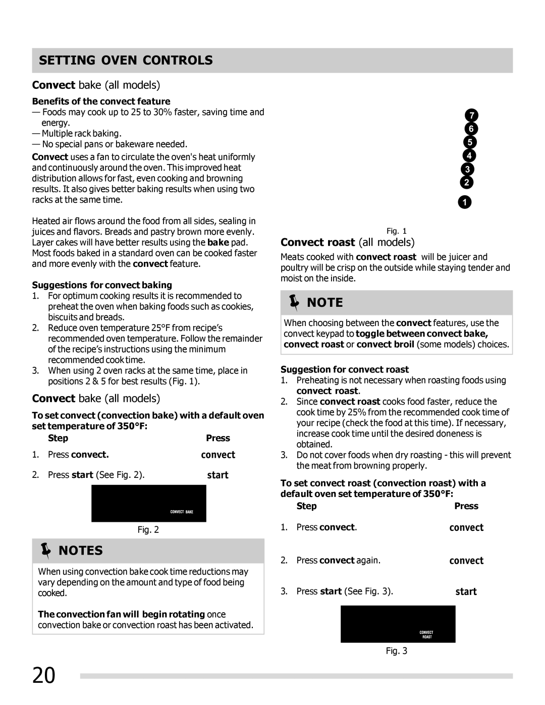 Frigidaire 316902304 Convect roast all models, Benefits of the convect feature, Suggestions for convect baking 