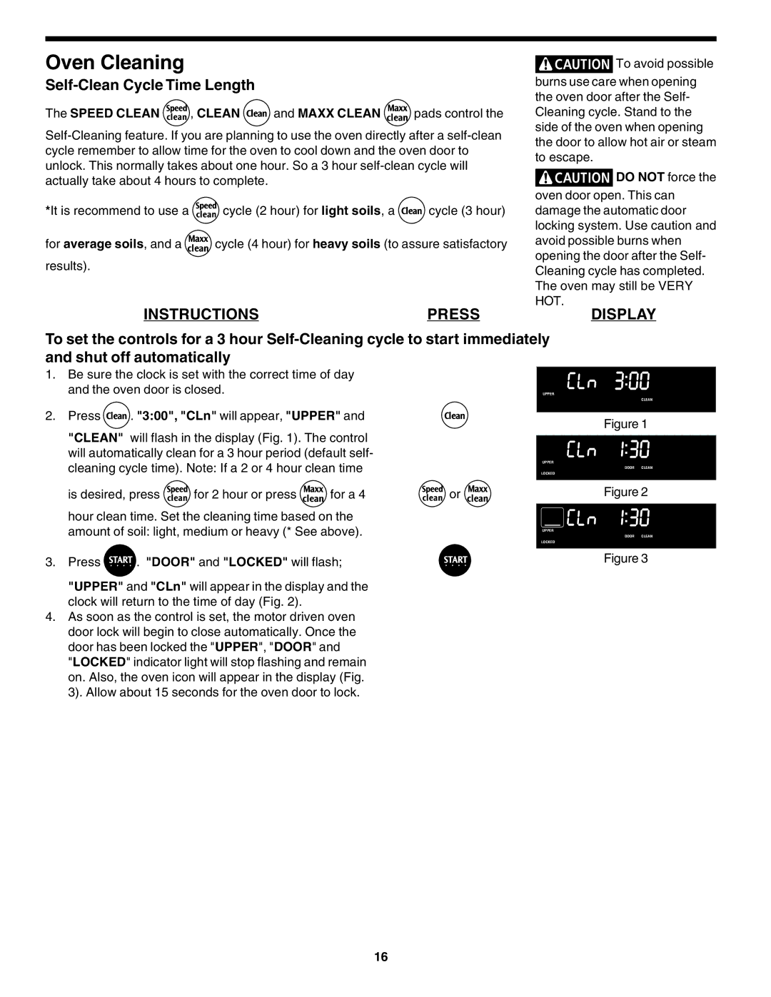 Frigidaire 318200138 (0610) manual Oven Cleaning, Self-Clean Cycle Time Length 