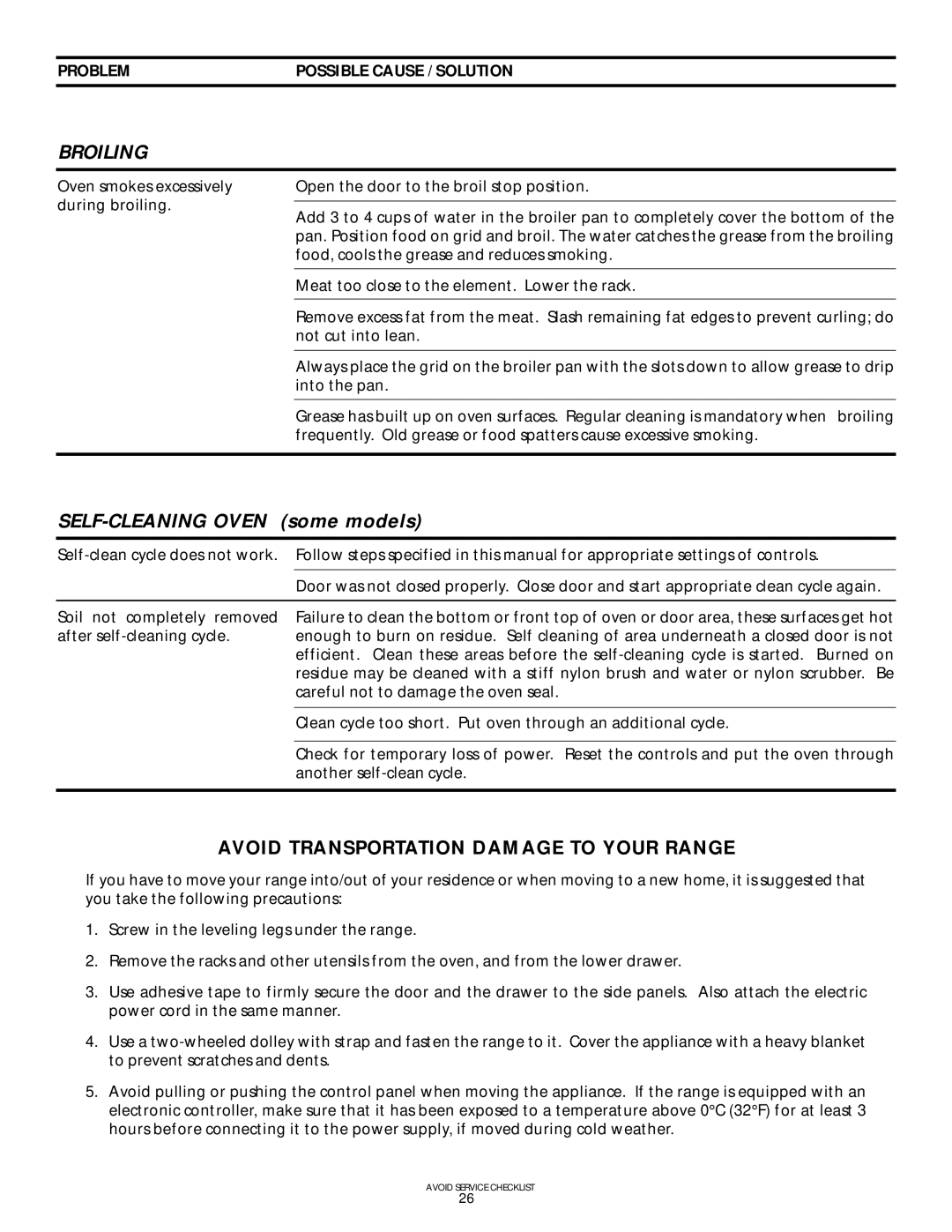 Frigidaire 318200407 manual Broiling, Avoid Transportation Damage to Your Range 