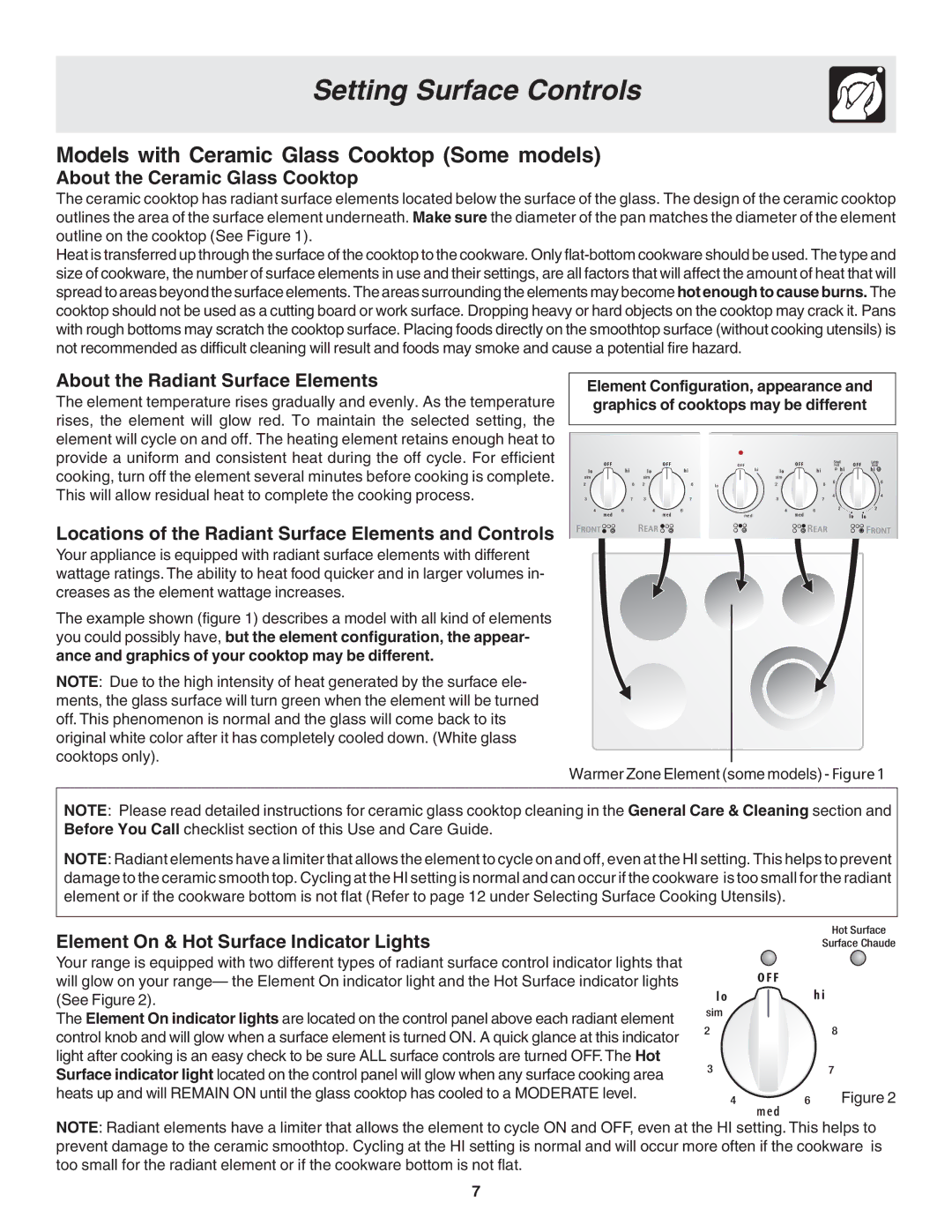 Frigidaire 318200439 Models with Ceramic Glass Cooktop Some models, About the Ceramic Glass Cooktop 