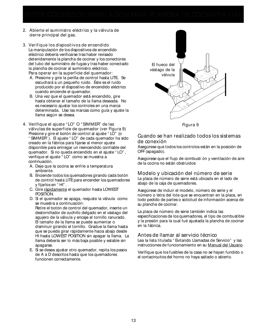 Frigidaire 318201451 Cuando se han realizado todos los sistemas de conexión, Modelo y ubicación del número de serie 