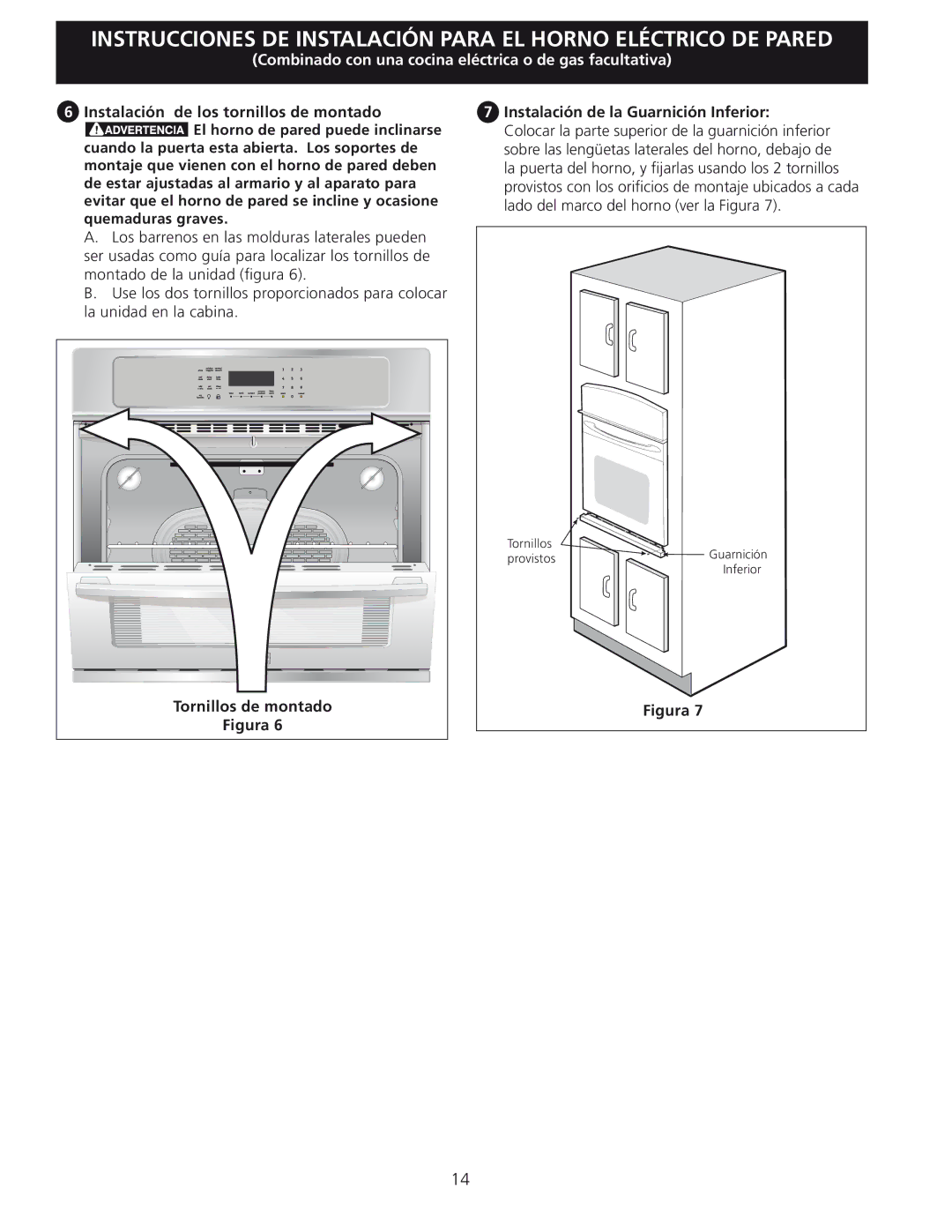 Frigidaire 318201532 manual Tornillos de montado, Figura 