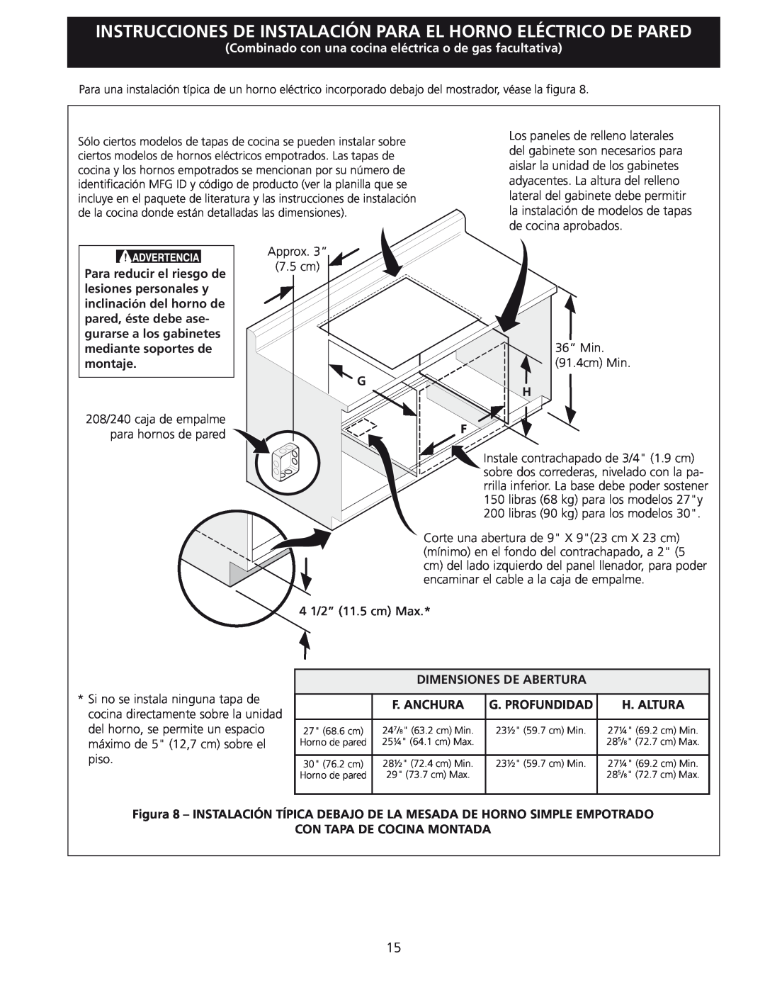 Frigidaire 318201532 manual Para reducir el riesgo de 