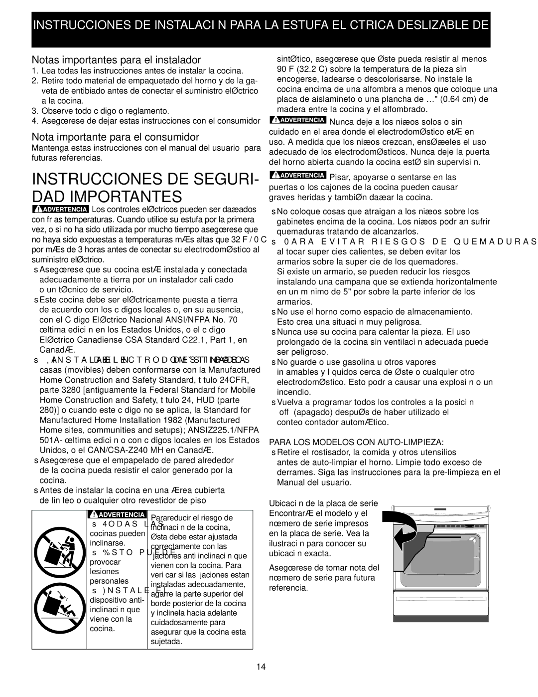 Frigidaire 318201616 Notas importantes para el instalador, Nota importante para el consumidor, Encontrará el modelo y el 