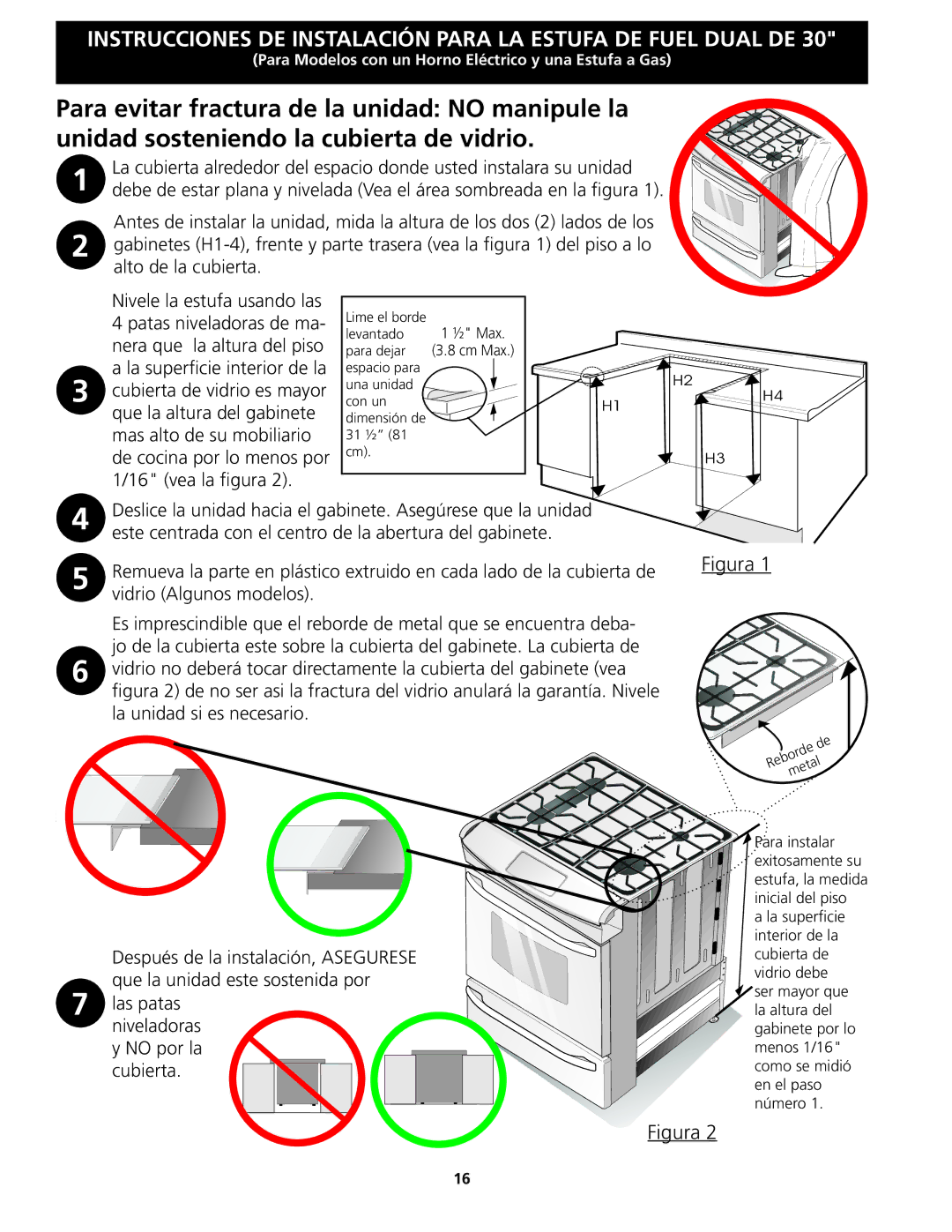 Frigidaire 318201679 (0903), CPDS3085KF installation instructions Figura 