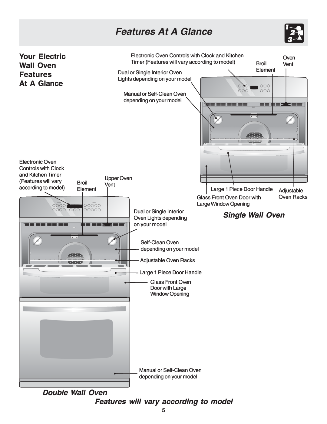 Frigidaire 318205116 warranty Your Electric Wall Oven Features At A Glance 