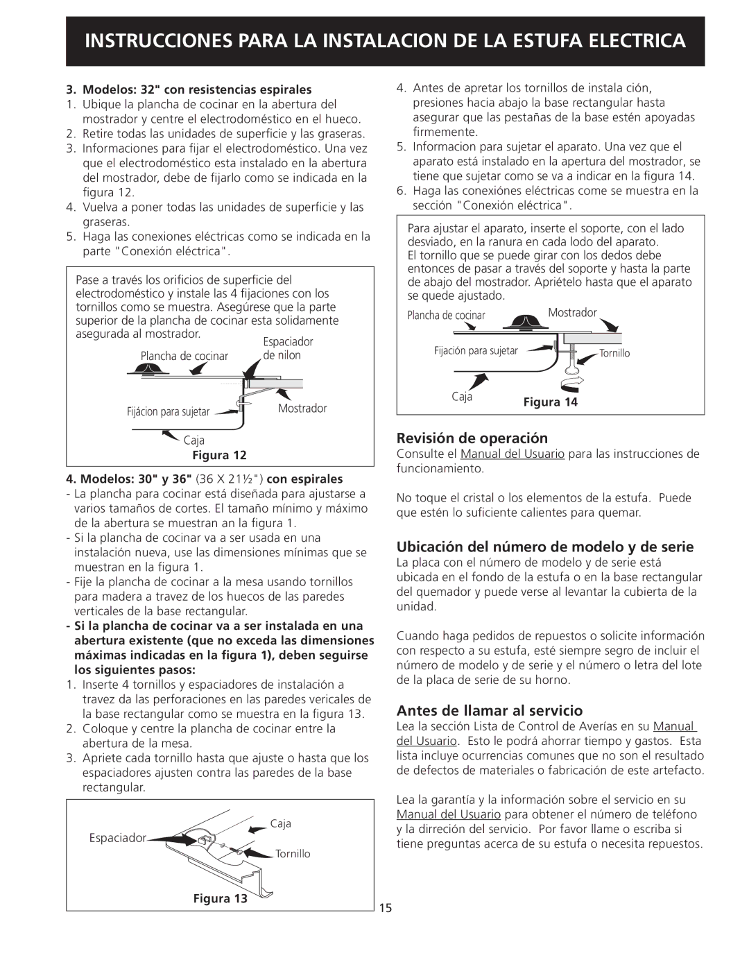 Frigidaire 318205403 Revisión de operación, Ubicación del número de modelo y de serie, Antes de llamar al servicio 