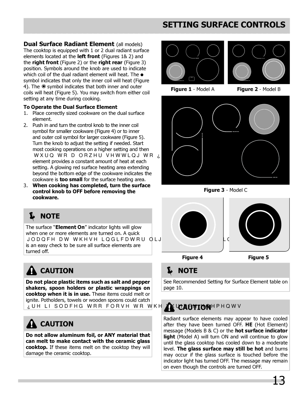 Frigidaire 318205804 manual To Operate the Dual Surface Element 