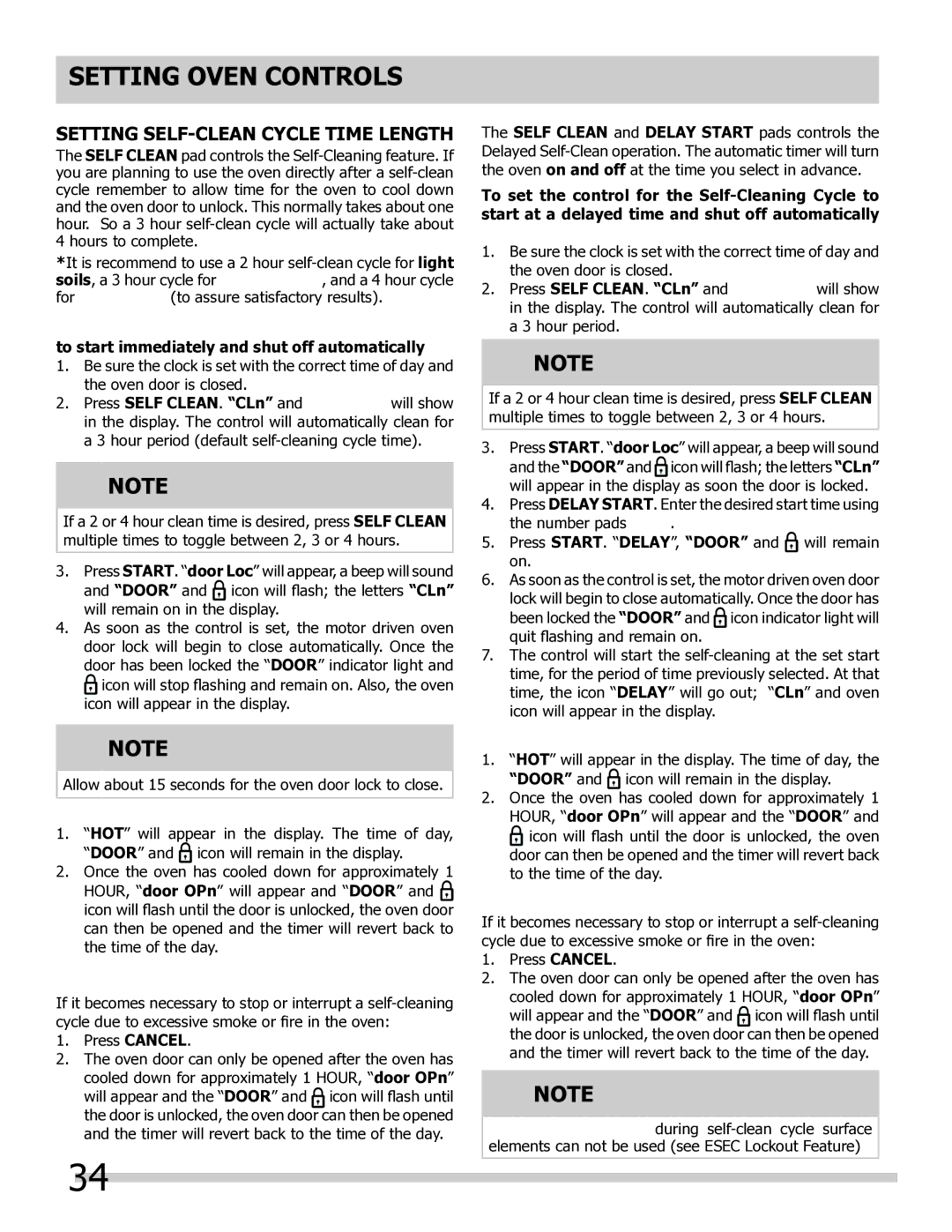 Frigidaire 318205804 manual When the Self-Clean Cycle is Completed, Stopping or Interrupting a Self-Cleaning Cycle 