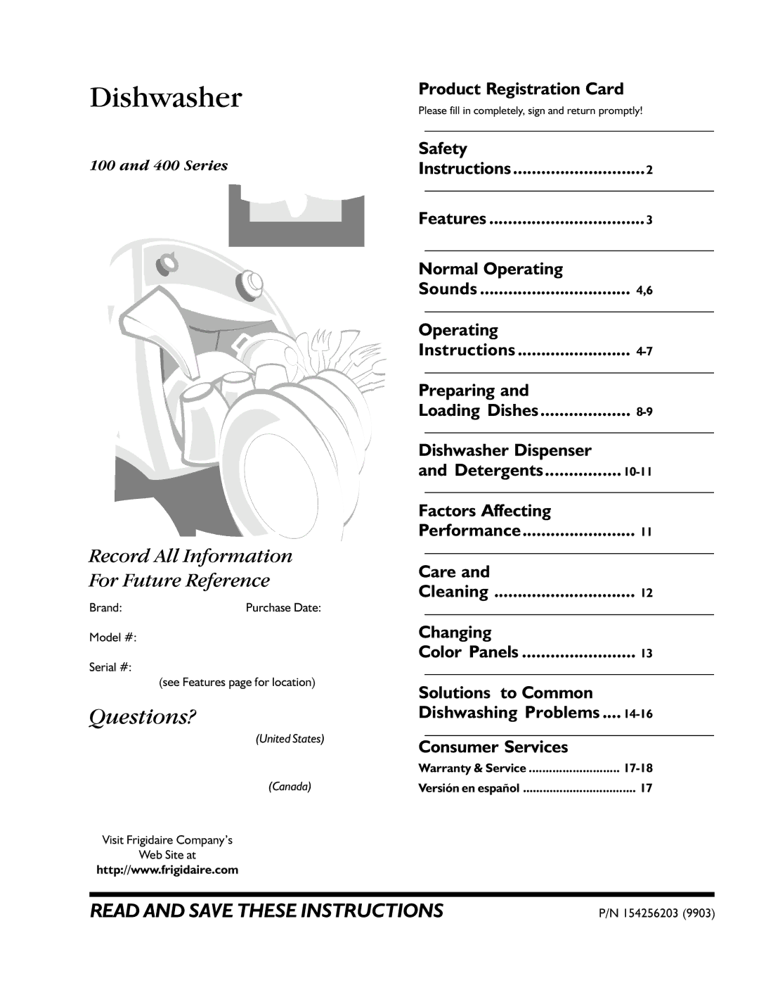 Frigidaire 100, 400 warranty Questions? 