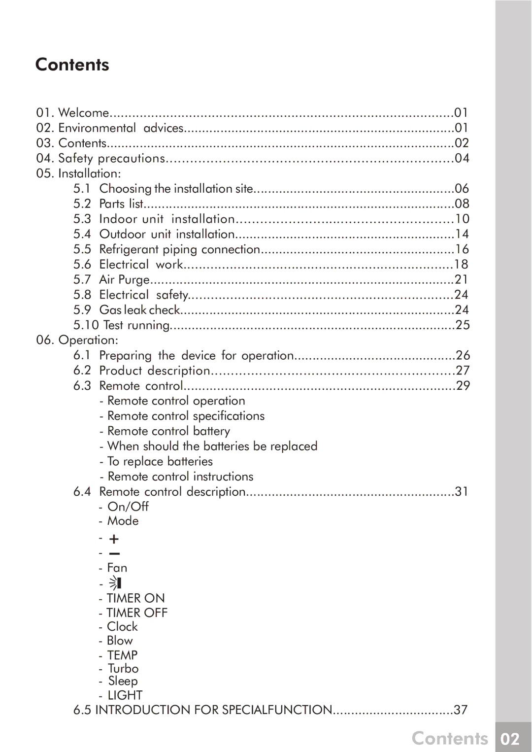 Frigidaire 66129904886 manual Contents 