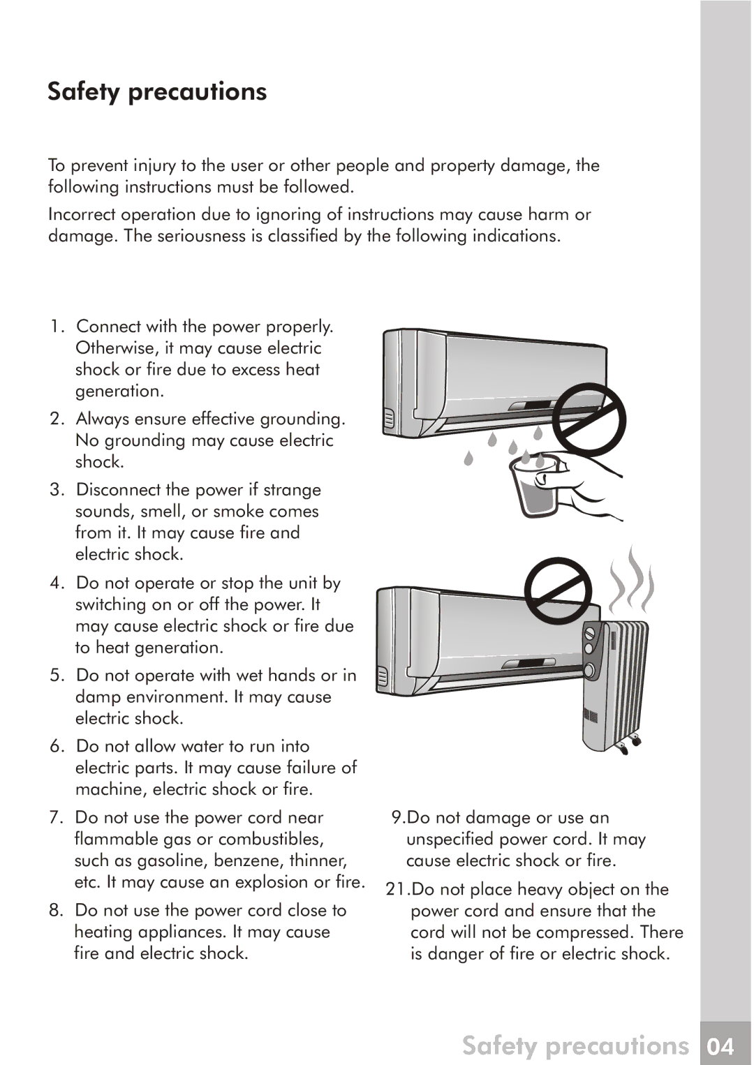 Frigidaire 66129904886 manual Safety precautions 