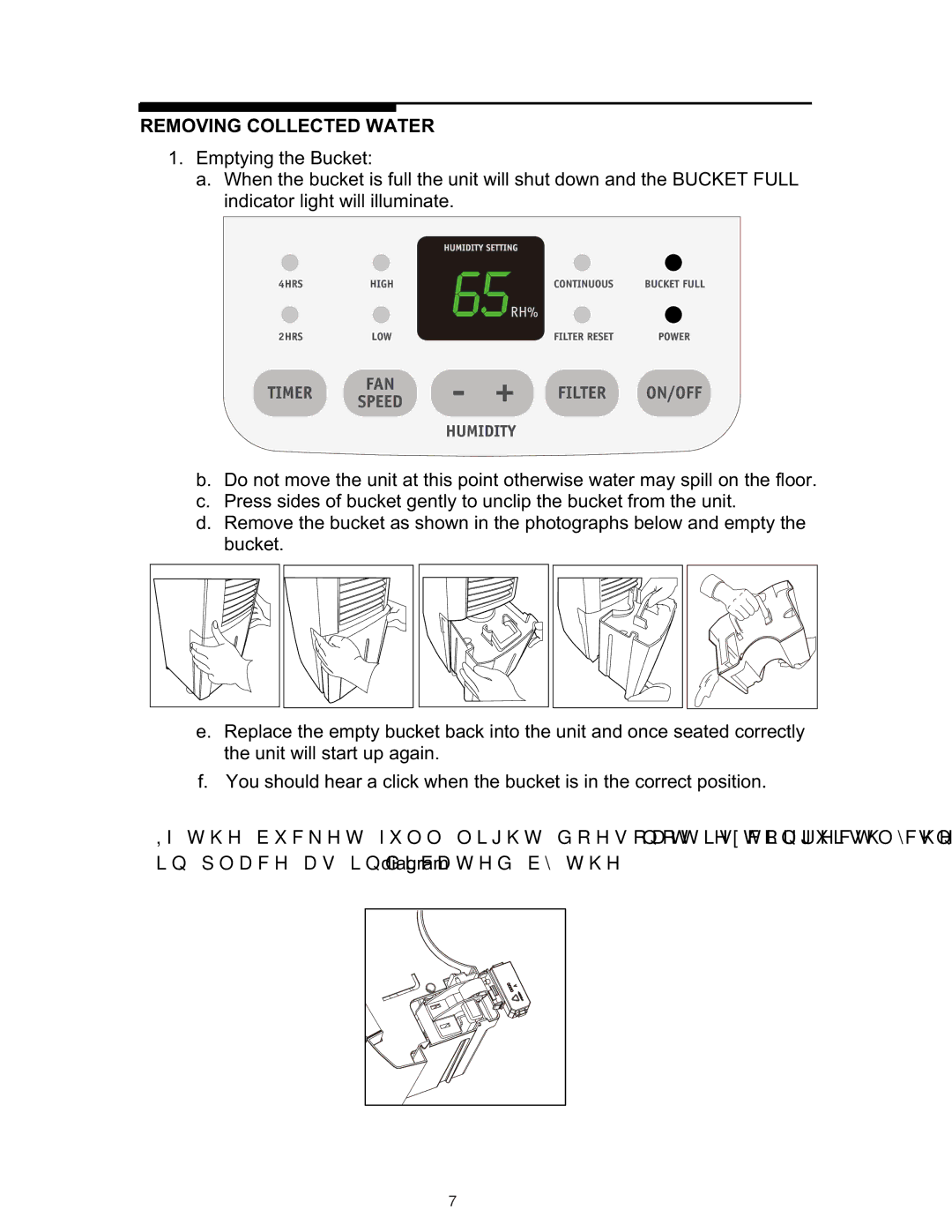 Frigidaire 66166042 warranty Removing Collected Water 