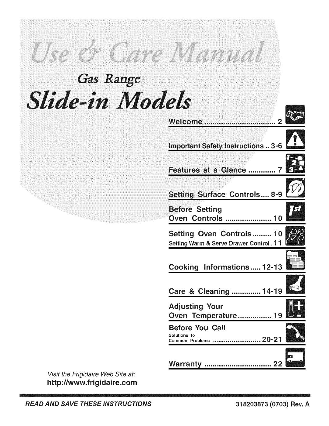 Frigidaire CFGS365ES5, CFGS365EB5, CFGS365FC3 important safety instructions Welcome 