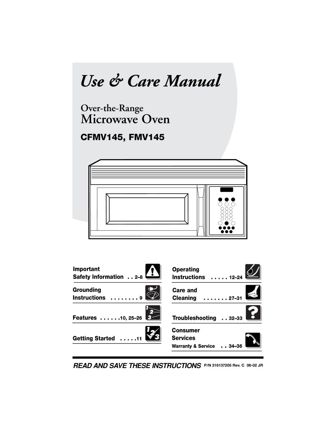 Frigidaire warranty CFMV145, FMV145, Warranty & Service 