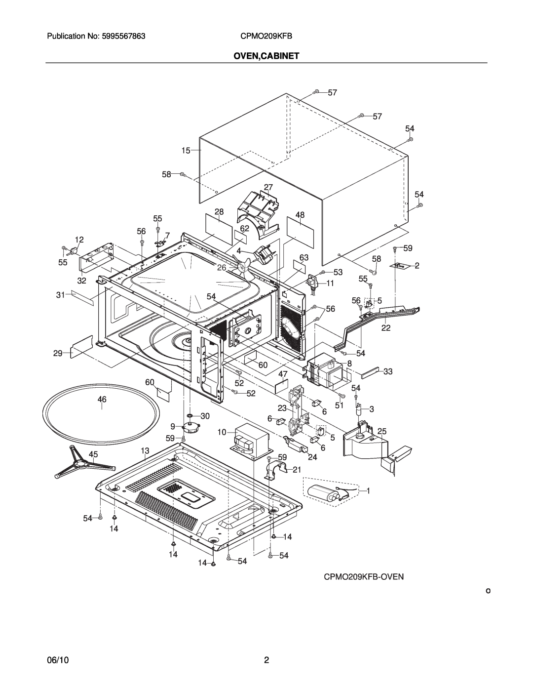 Frigidaire installation instructions 06/10, Oven,Cabinet, CPMO209KFB-OVEN, Publication No 
