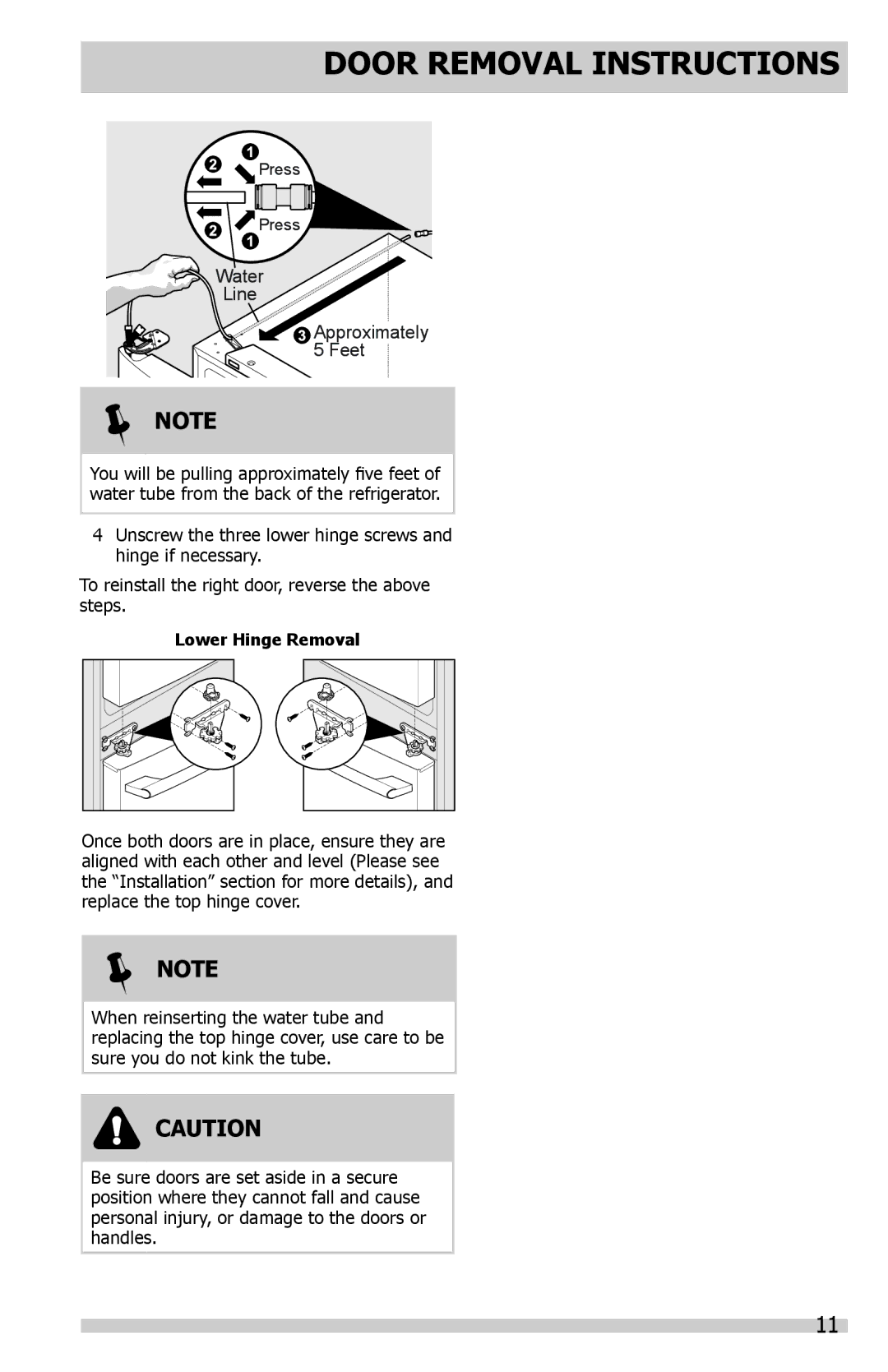 Frigidaire DGHF2360PF important safety instructions Water Line Approximately Feet 