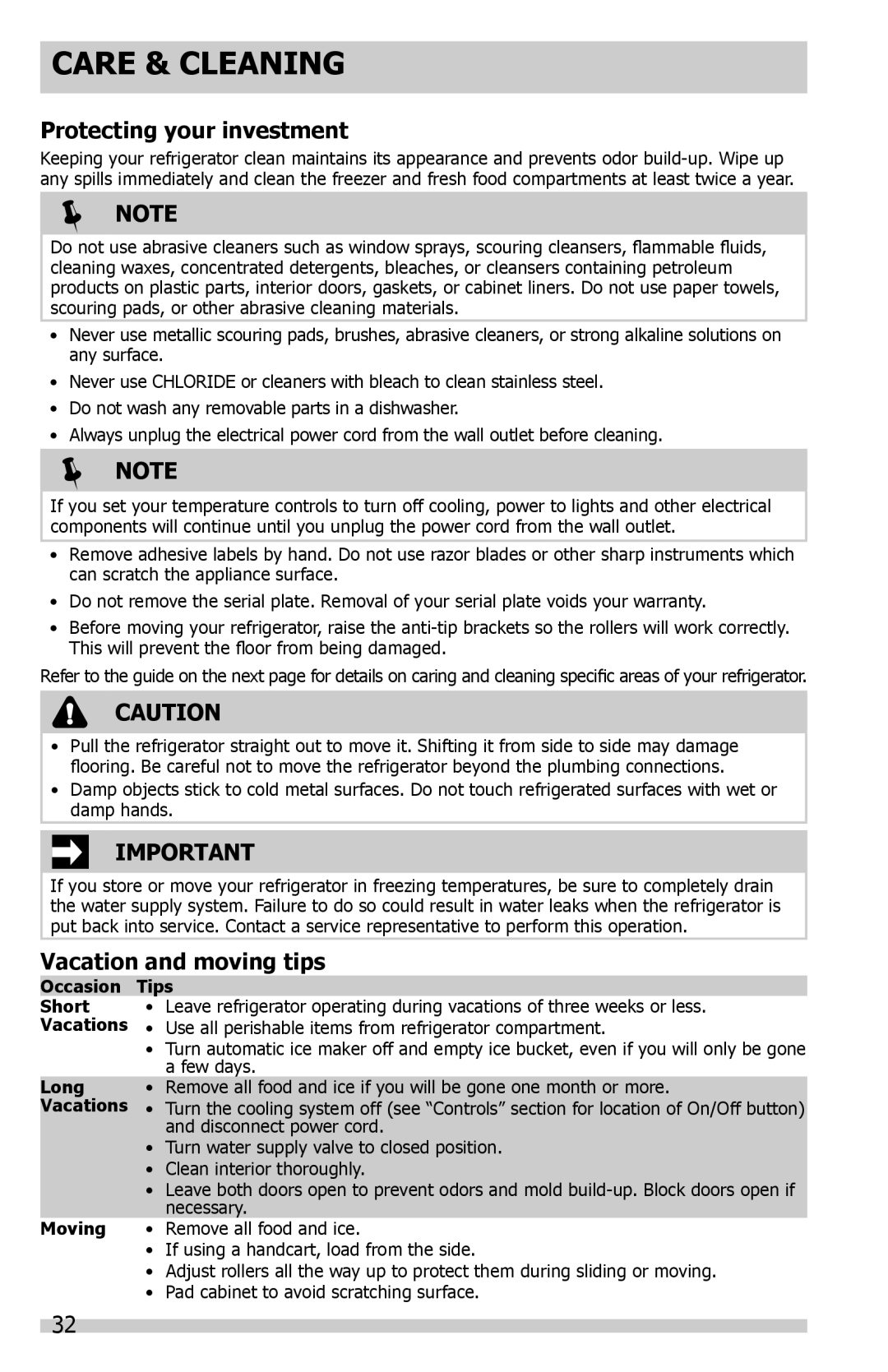 Frigidaire DGHF2360PF important safety instructions 