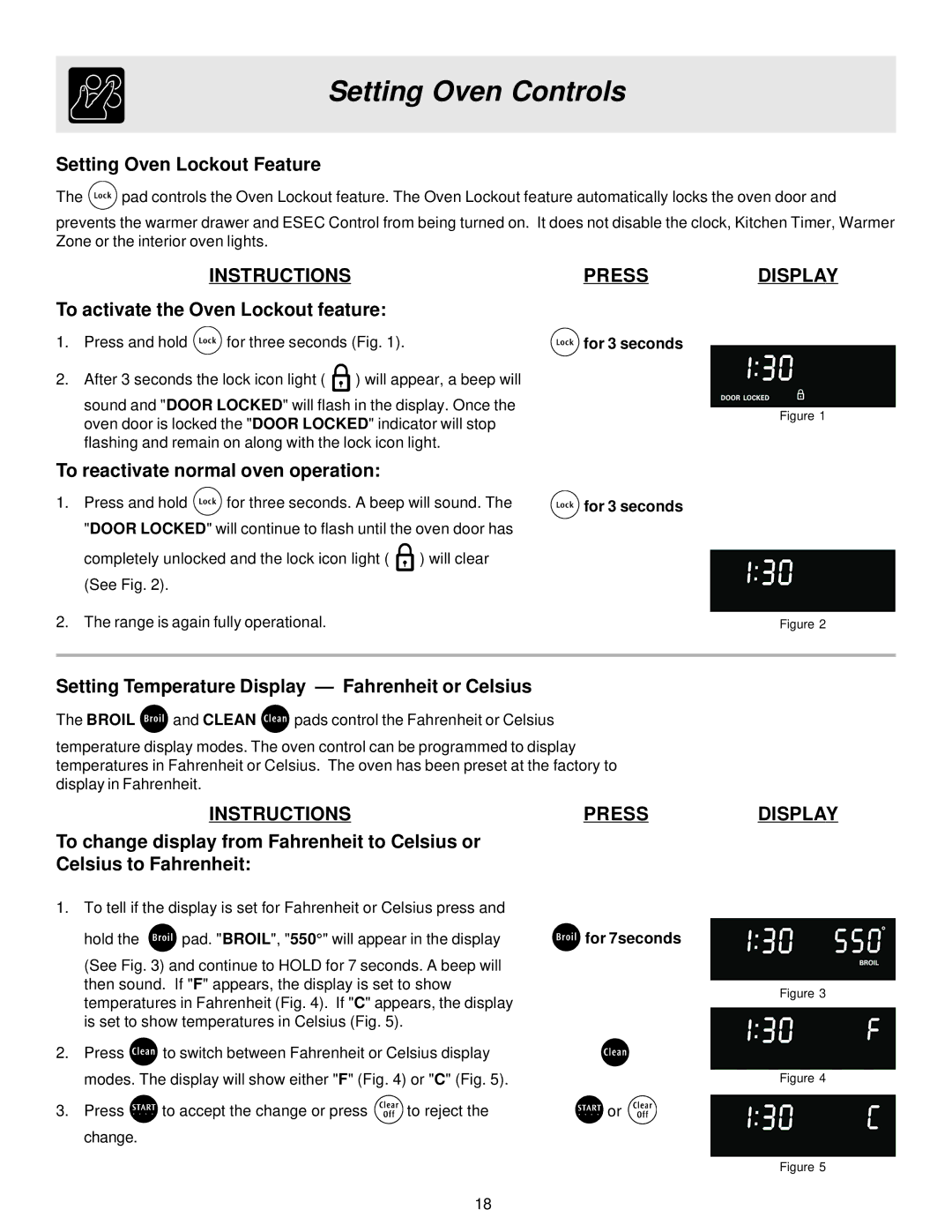 Frigidaire ES40 Setting Oven Lockout Feature, To activate the Oven Lockout feature, To reactivate normal oven operation 