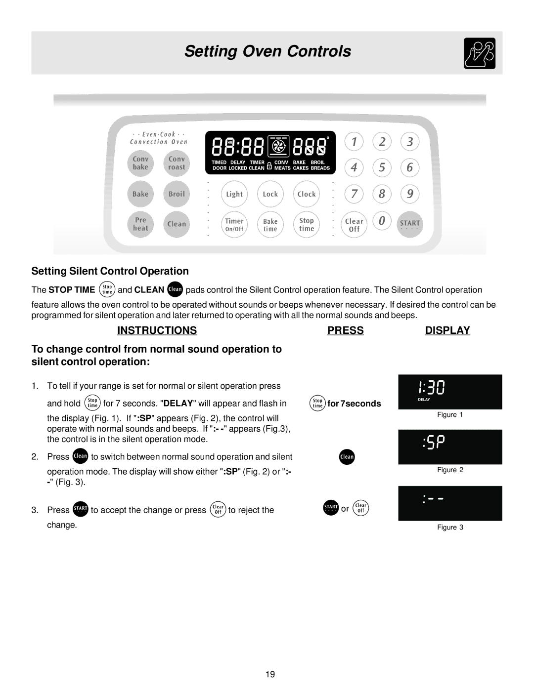 Frigidaire 316257124, ES40 manual Setting Silent Control Operation 