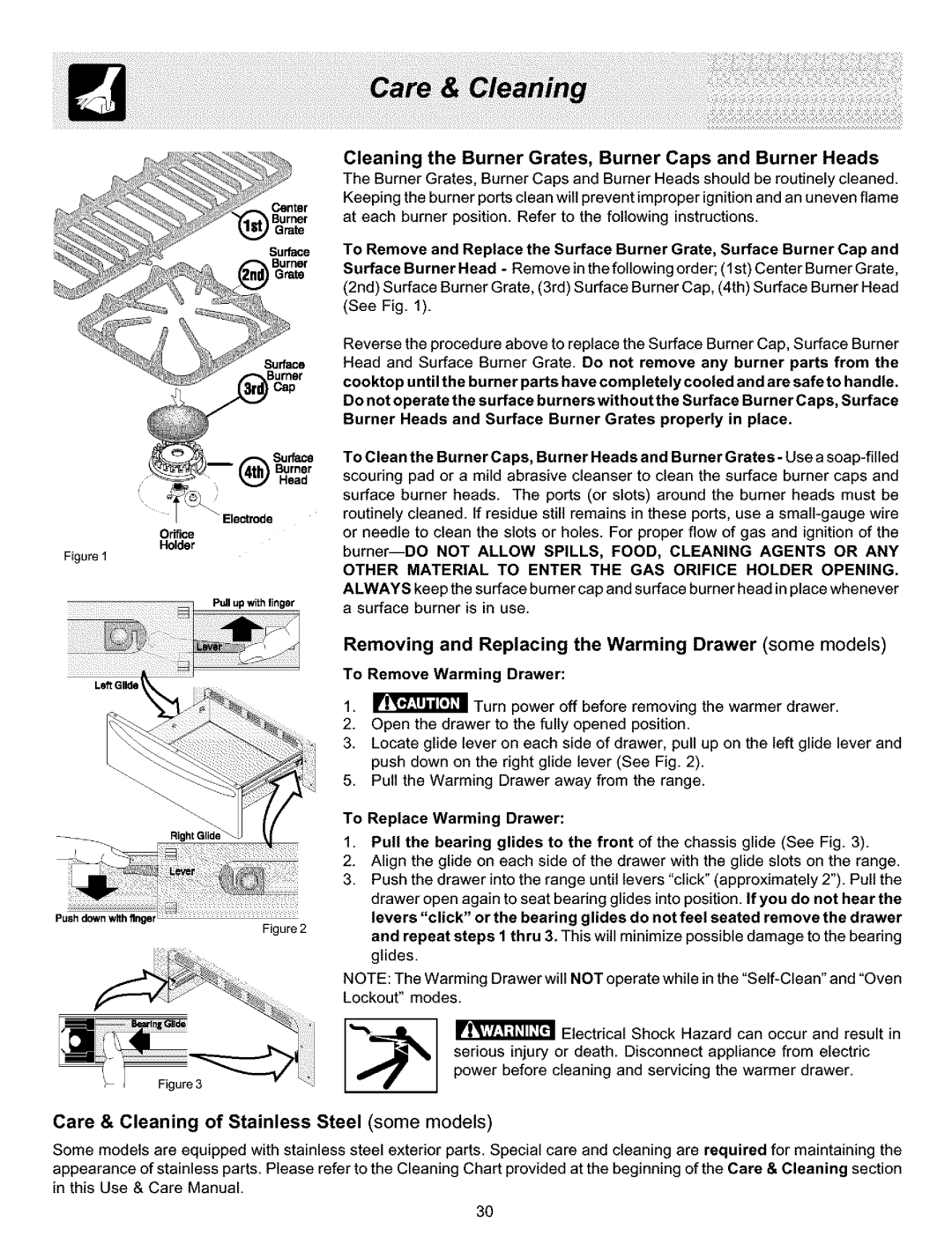 Frigidaire ES400 manual To Remove Warming Drawer 
