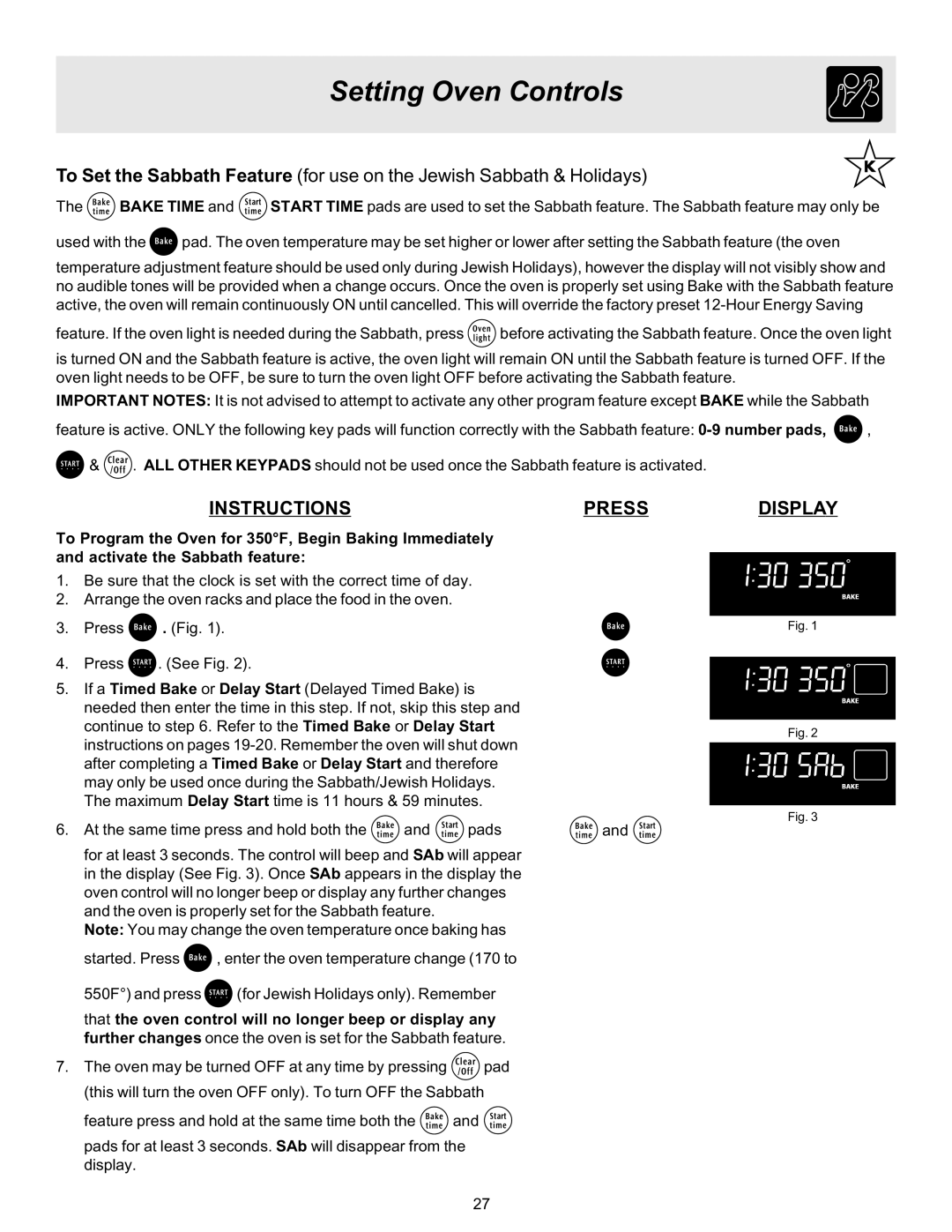 Frigidaire ES530 manual Setting Oven Controls 