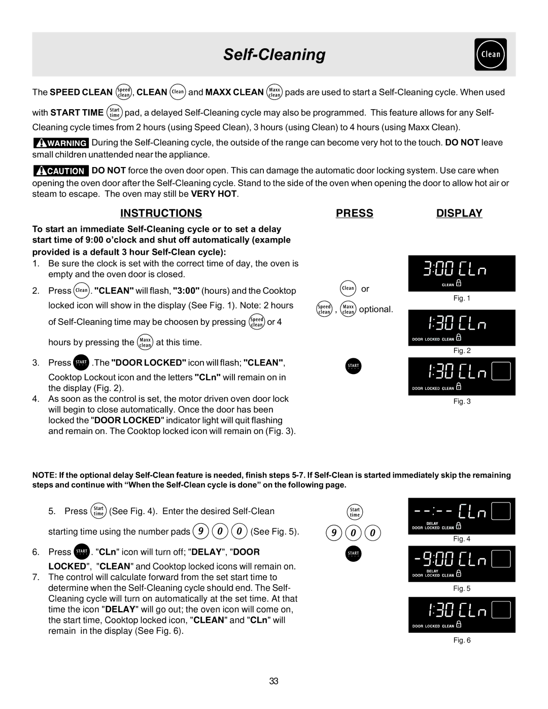 Frigidaire ES530 manual Instructions 