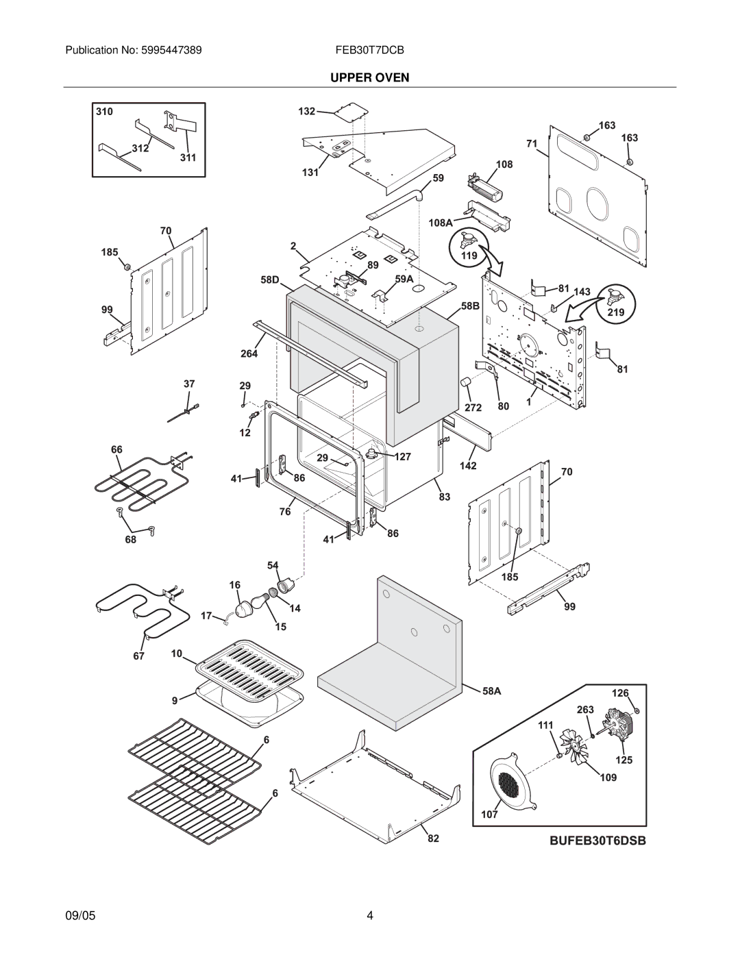 Frigidaire FEB30T7D installation instructions Upper Oven 