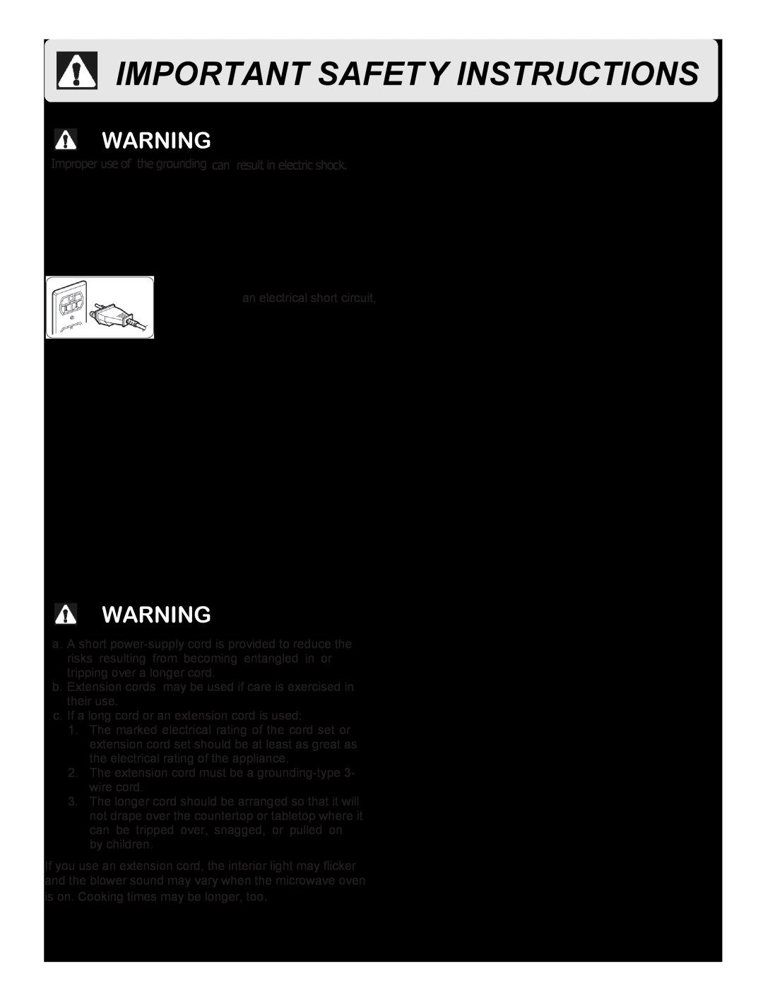 Frigidaire FFCE1638LB, FFCE1638LS Grounding Instructions, Federal Communications Commission Radio Frequency Interference 