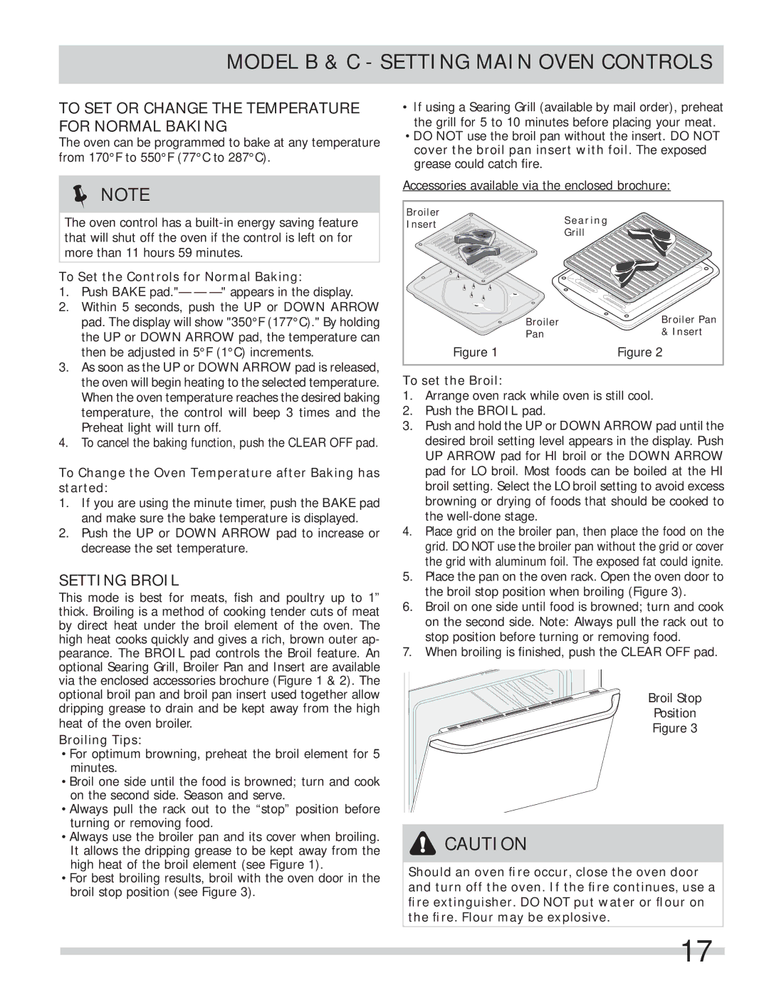 Frigidaire FFEF3000MW To SET or Change the Temperature for Normal Baking, Setting Broil, Broiling Tips, To set the Broil 