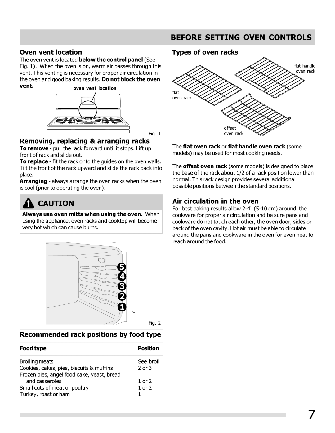 Frigidaire FFGF3017LB, FFGF3017LW important safety instructions Before Setting Oven Controls 