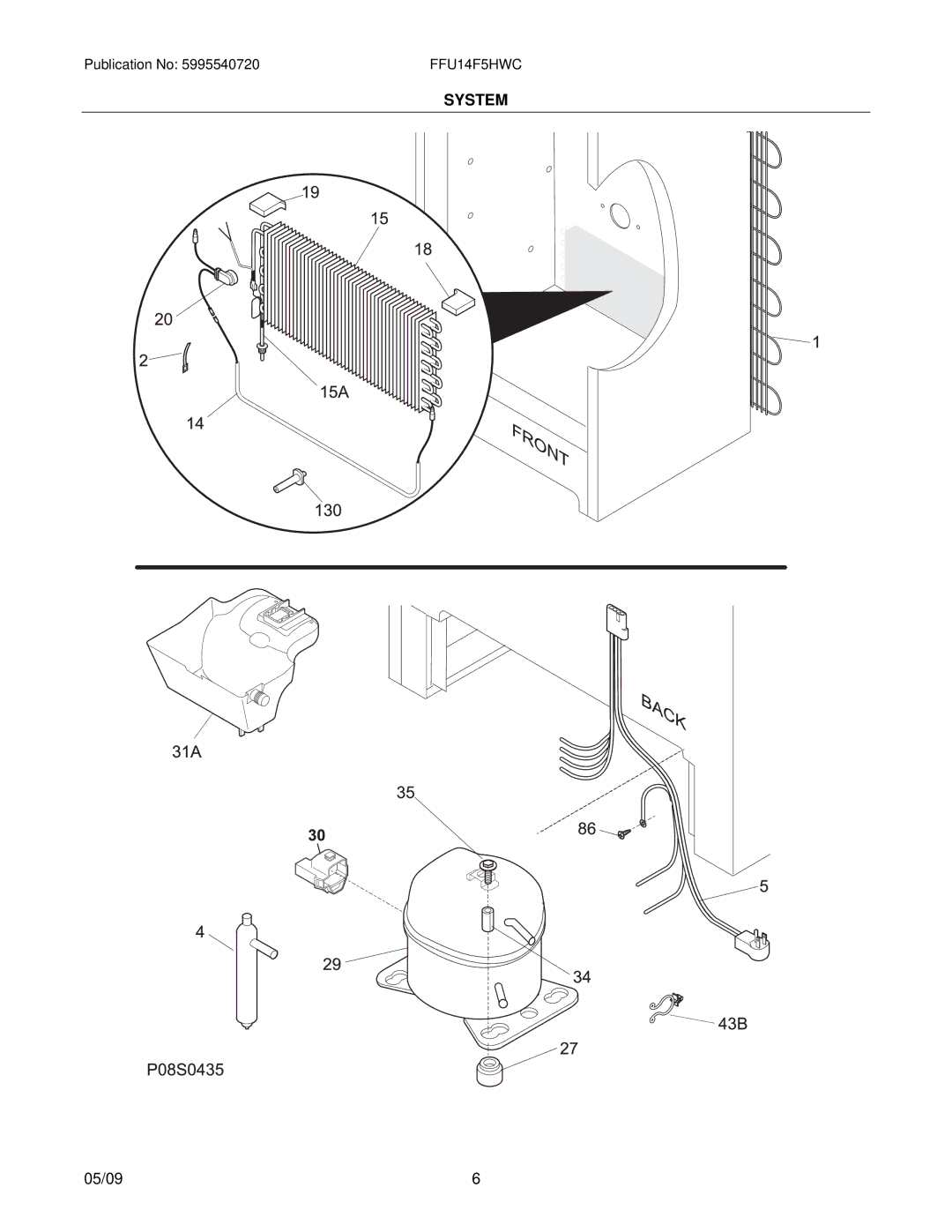 Frigidaire FFU14F5HWC manual System 