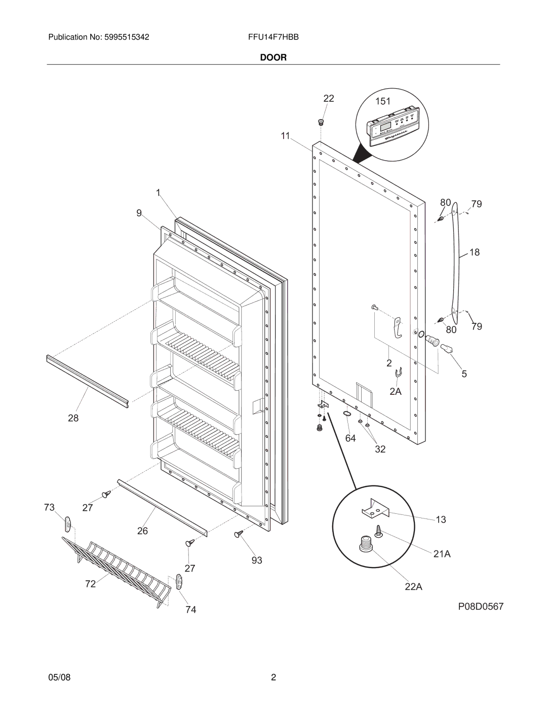 Frigidaire FFU14F7HBB manual 21A 