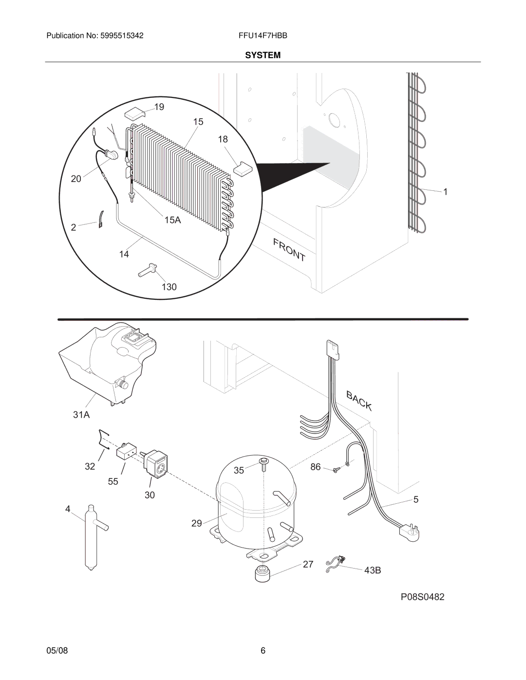 Frigidaire FFU14F7HBB manual Front 