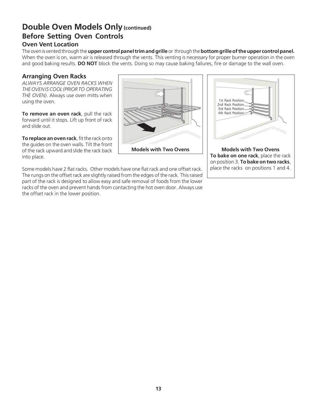 Frigidaire FGB24L2AB, FGB24S5AS, FGB24S5AB, FGB24L2AS, FGB24S5DC important safety instructions Before Setting Oven Controls 